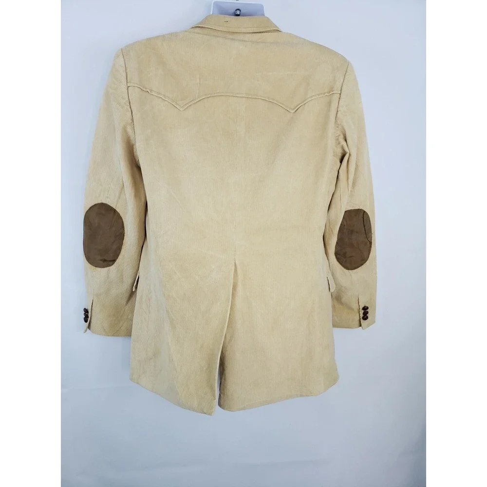 CCC Western Wear Men's Tan Corduroy Jacket Coat size L 42 Made in Poland X48